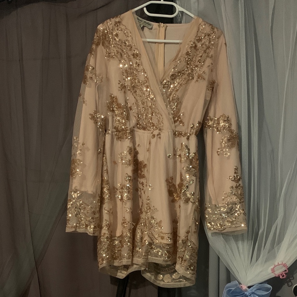 Gold Sequin romper/dress
